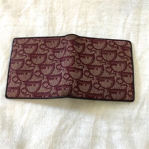 vintage red dior billfold wallet|pre owned christian dior.